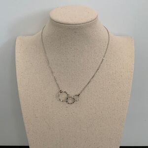 3 Circle Silver Tone Necklace – Symbolic Gift